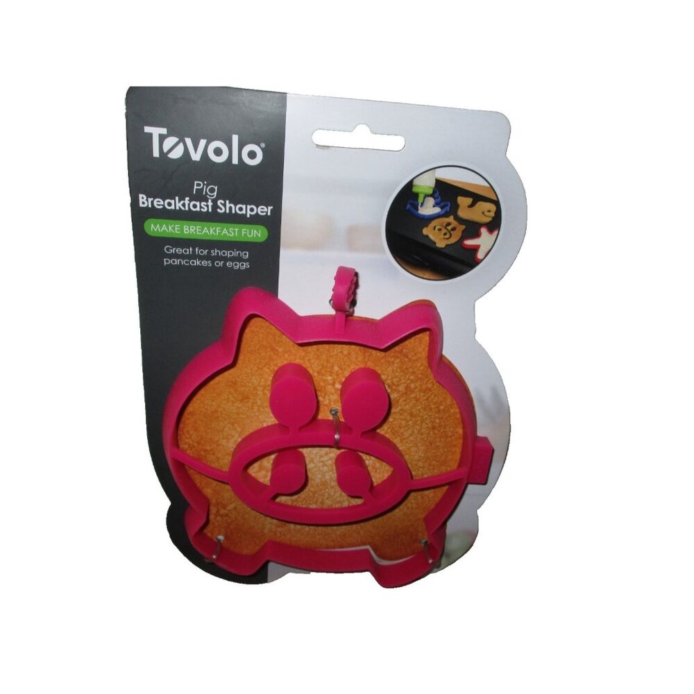 Tovolo Silicone Breakfast Shaper For Pancakes Or Eggs Pink Pig